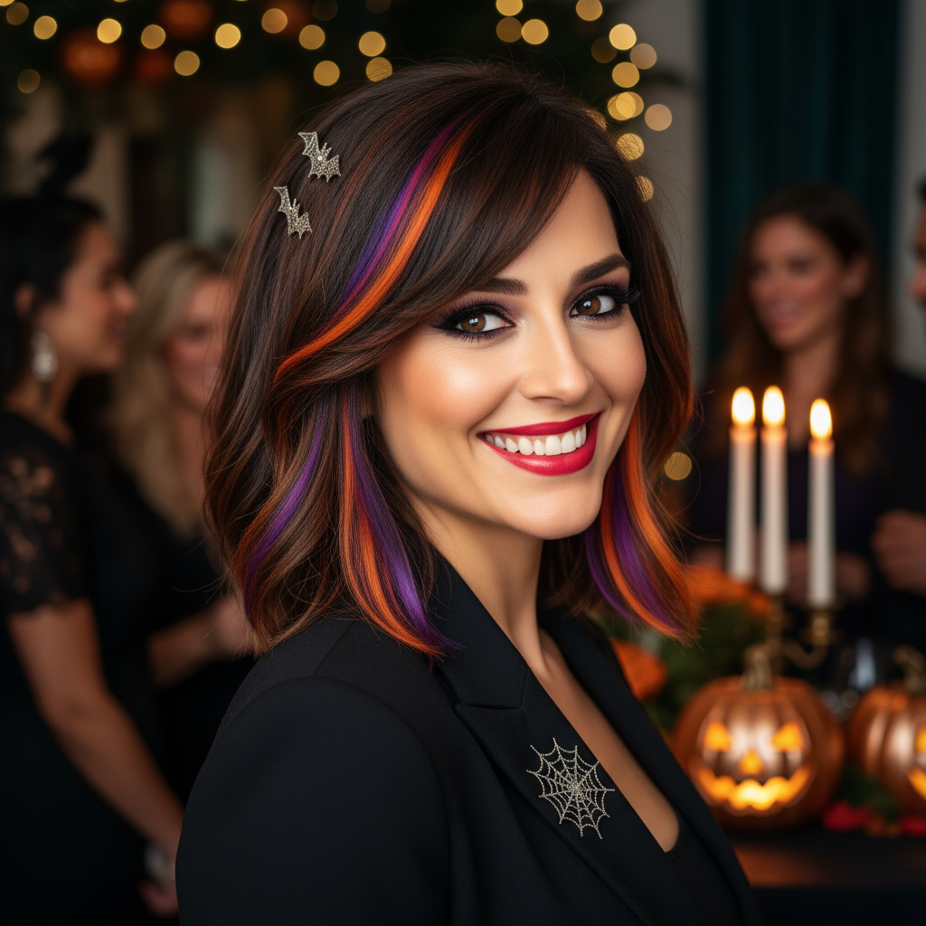 Halloween party-ready hairstyle NYC