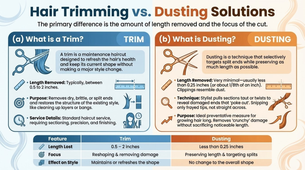 Trim vs. Dusting: How Much Hair to Cut for Winter - Hair N Now NYC