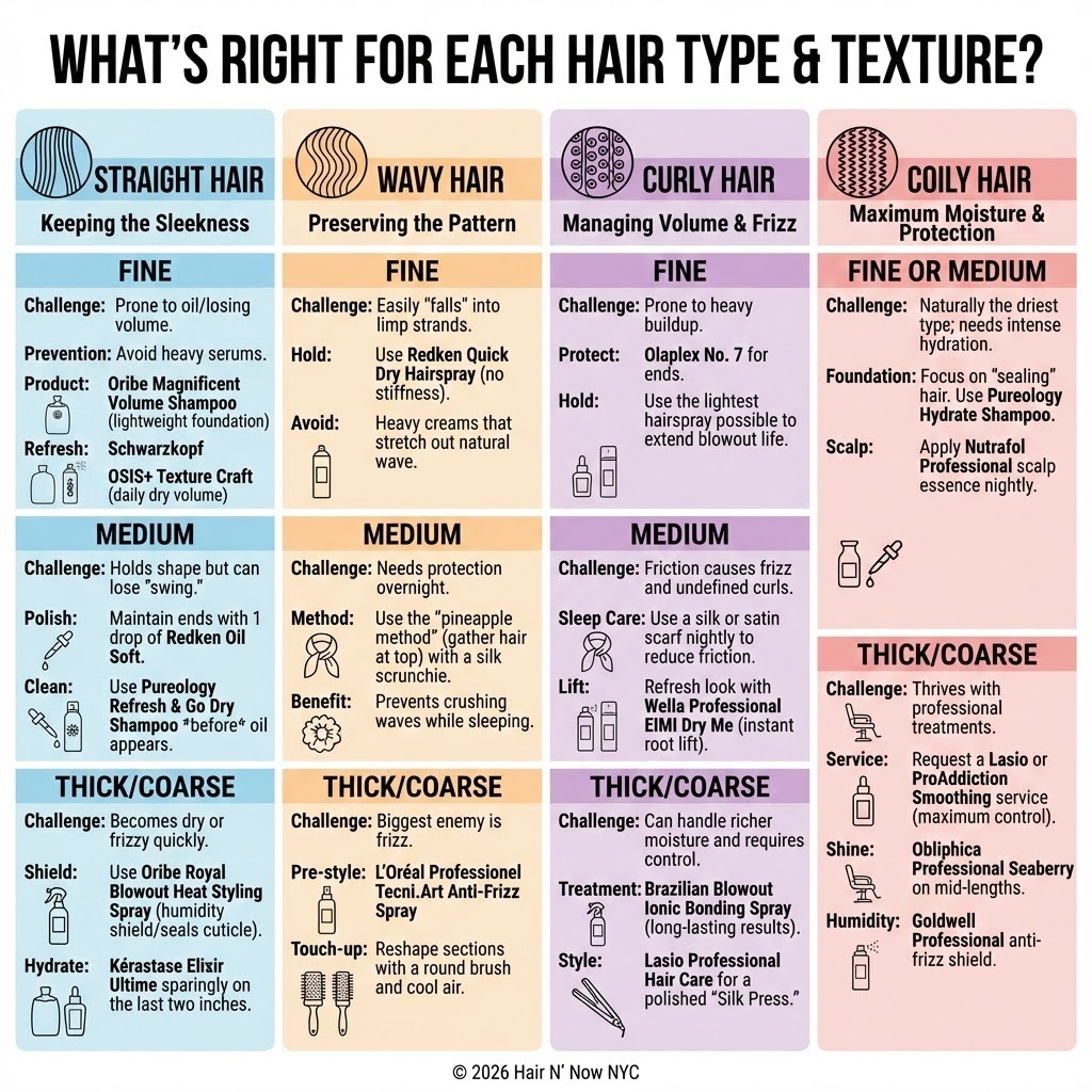 Hair type and texture chart