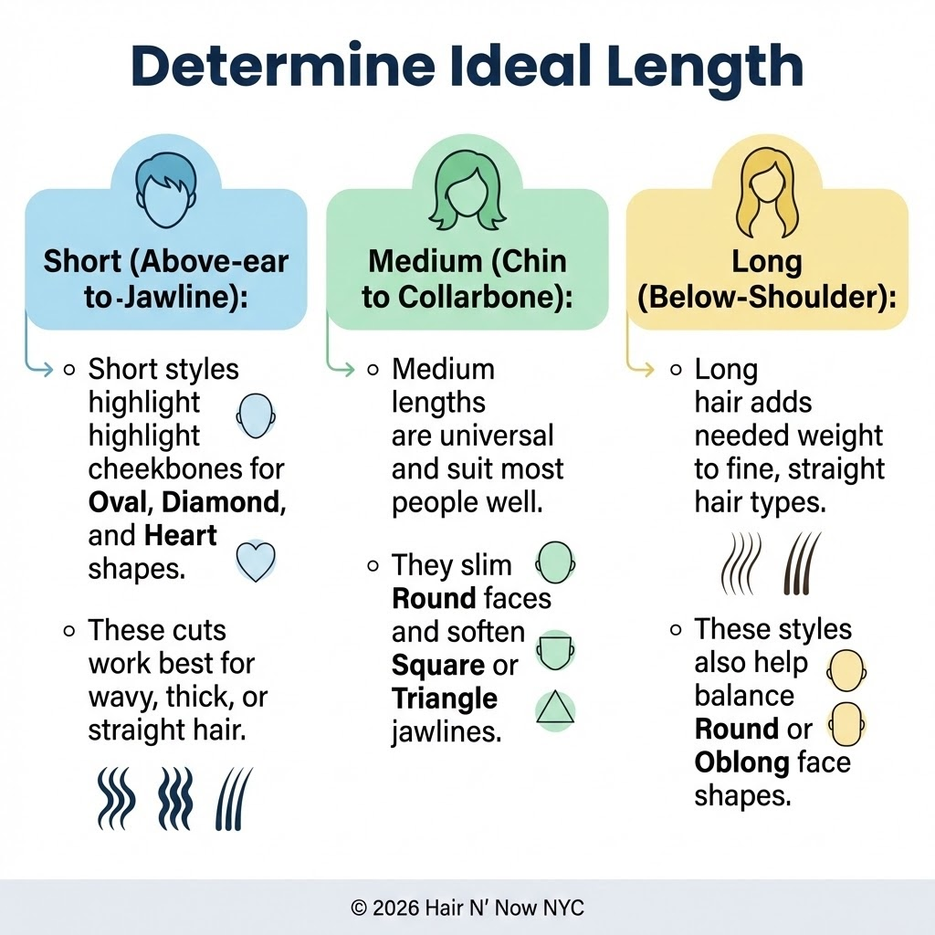 Determine ideal hair length guide