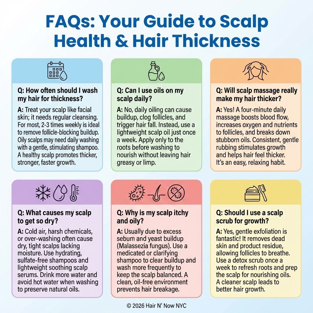 Scalp health and hair thickness FAQ