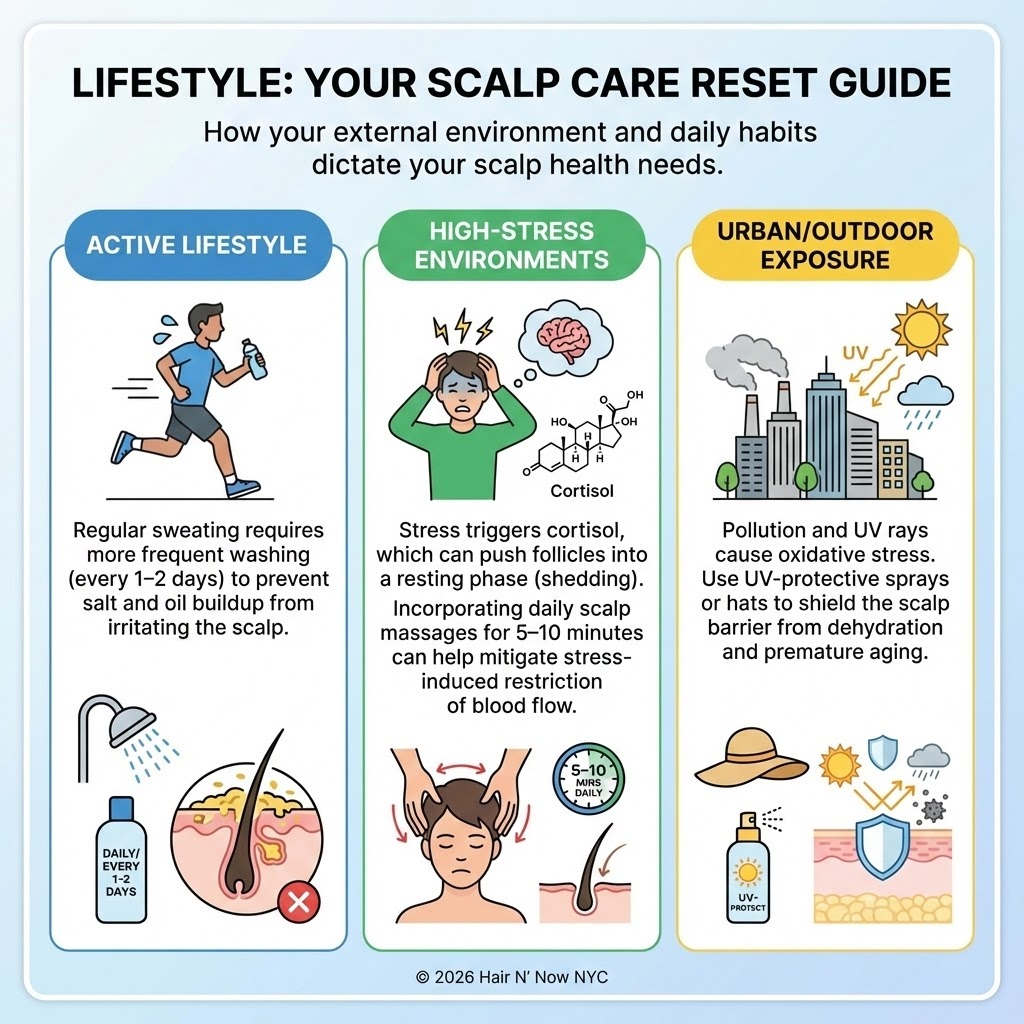 Lifestyle scalp care guide infographic
