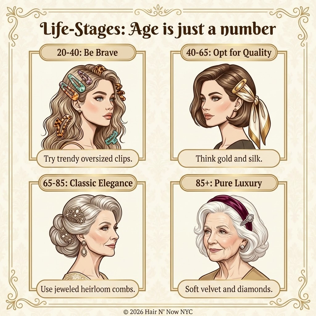 Hair accessory recommendations by age and life stage