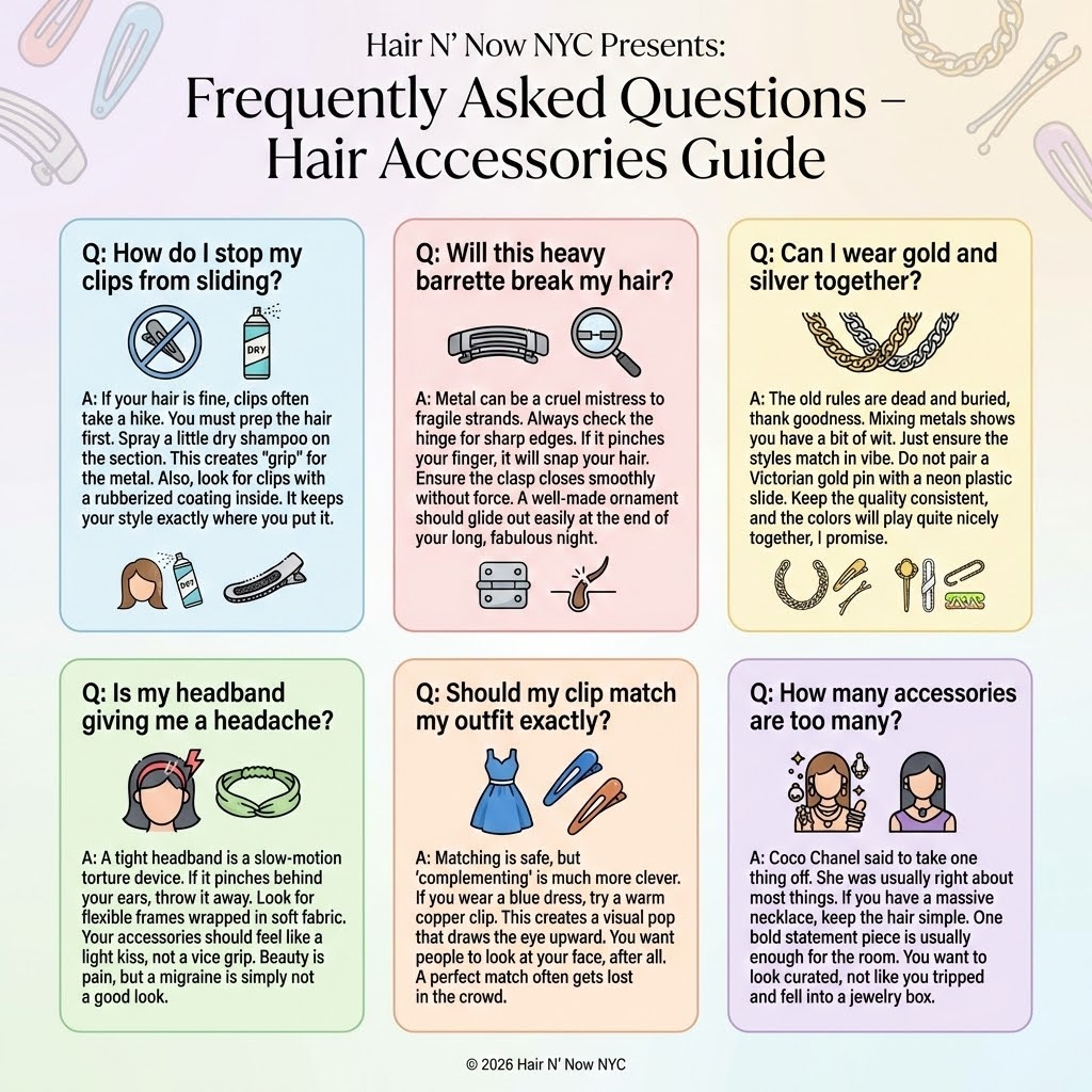 Frequently asked questions about hair accessories and ornaments
