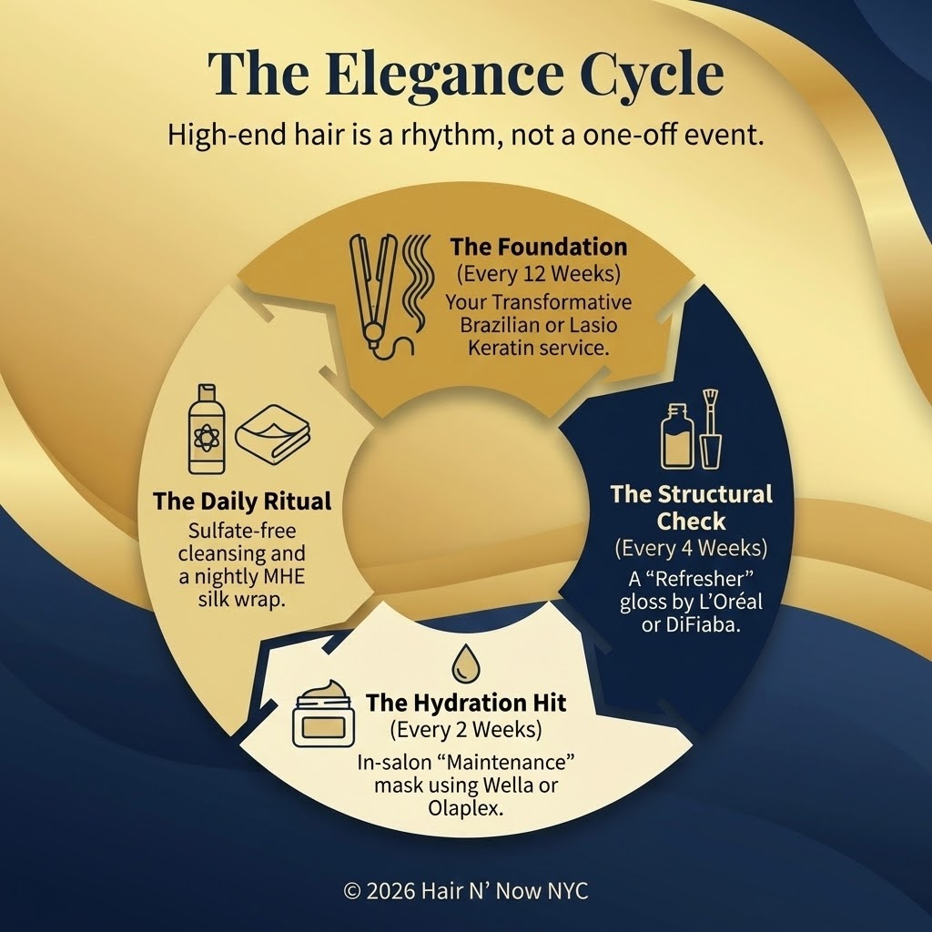 Smoothing treatment maintenance cycle infographic
