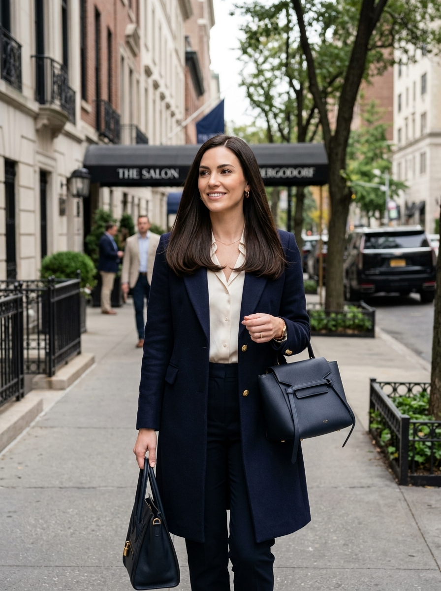 Editorial hairstyle example of the First Ave Flutter high-volume bounce blowout.