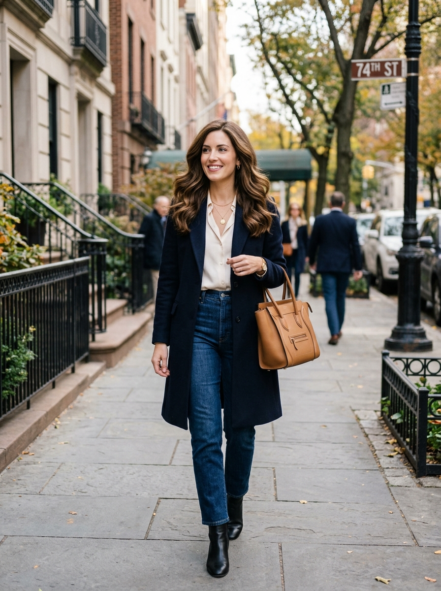 Editorial hairstyle example of the Glass Petal liquid-shine sleek blowout.