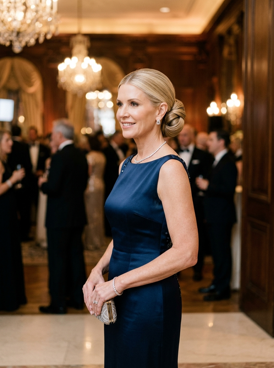 Editorial hairstyle example of the Sun-Spun S-Wave dimensional textured blowout.